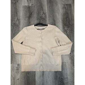 Croft & Barrow Light Brown Cardigan Sweater Size Large
